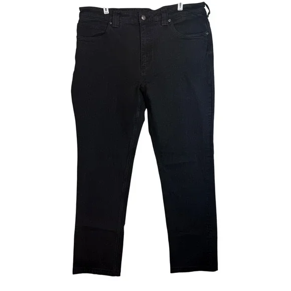 Duluth Trading Co Mens Ballroom DoubleFlex Jeans Black Standard Fit 38x34