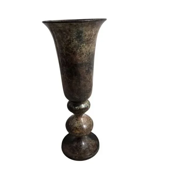 Vintage Brass Metal Vase 10