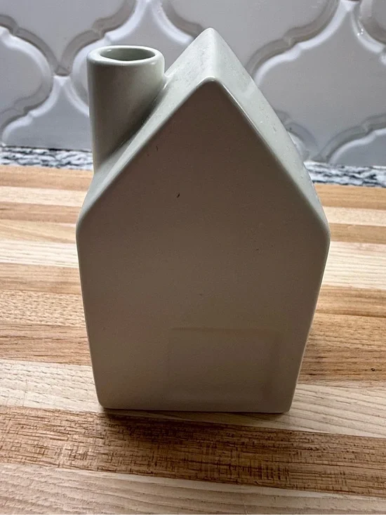 Hearth & Hand with Magnolia White Stoneware House Bud Vase - Discontinued