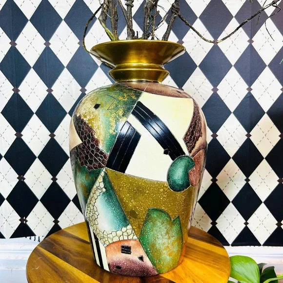 Alexander Kalifano Abstract Floor Vase Oversized Ceramic Statement‎ Decor 18