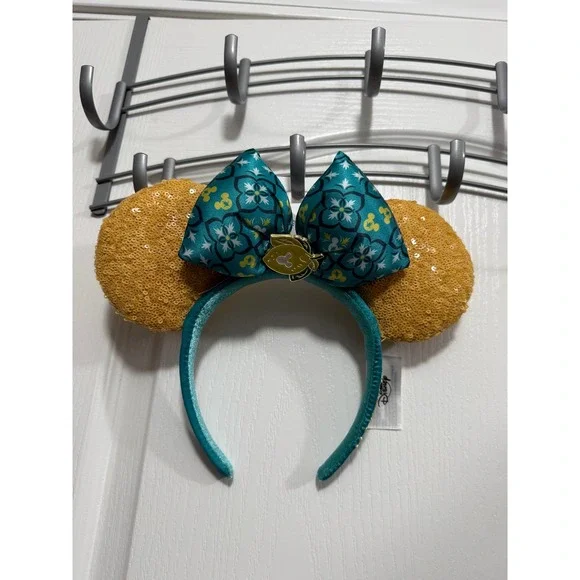 New Disney Parks Epcot Pavillion Limencello Saluti Minnie Ears Sequined Headband