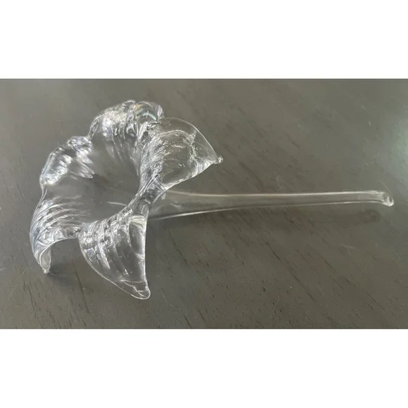 Flower Stem Bud Vase‎ Glass or Lily Paperweight, Elegant Vintage Centerpiece