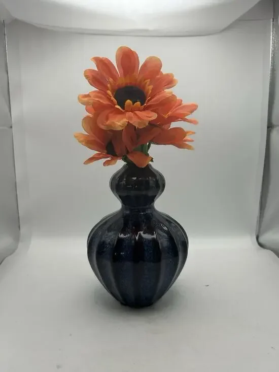 Vintage Dry Plant Vase. .5 Inch Opening At Bottom.