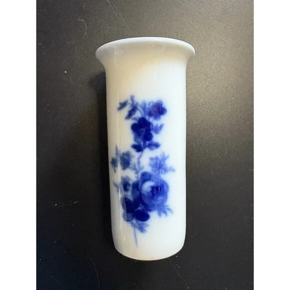 Mosa Holland Bud Vase White Blue Flowers Miniature Floral 3 