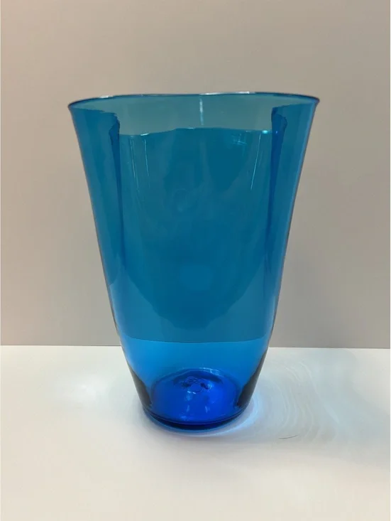 Blenko 404 Vase in Turquoise - medium Size 11 inches Tall