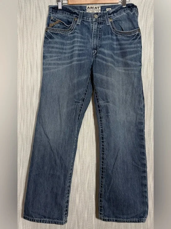 Ariat Men's 32/30 Relaxed Bootcut Blue Denim Jeans