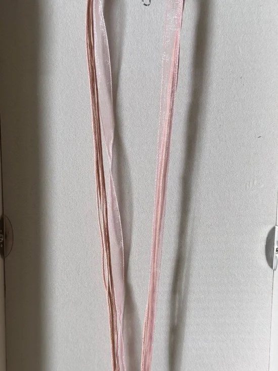 Delicate Pink Ribbon Necklace - Women Accessories