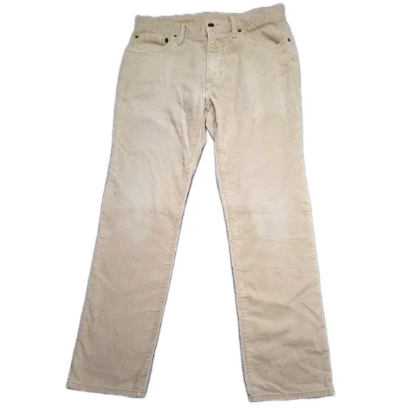 GAP 1969 Jeans Mens 31x 30 Tan Beige Pants Straight Fit Straight Faded Denim