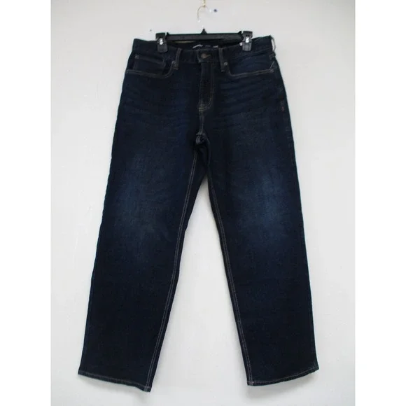 Old Navy Jeans Mens 33x30 Dark Wash Loose Fit Relaxed Denim Pants Utility