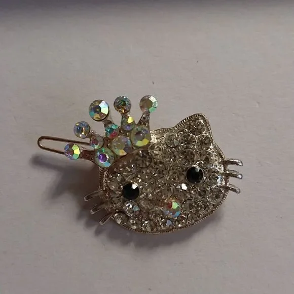 Hello kitty rhinestones hair clip