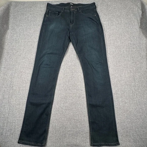 Paige Federal Slim Straight Jeans Mens 33x34 Cellar Indigo Stretch Made in USA