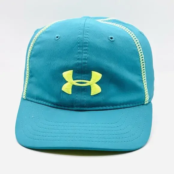 UNDER ARMOUR Women’s Strapback 6 Panel Hat Hat Adjustable ONE Size Blue Yellow