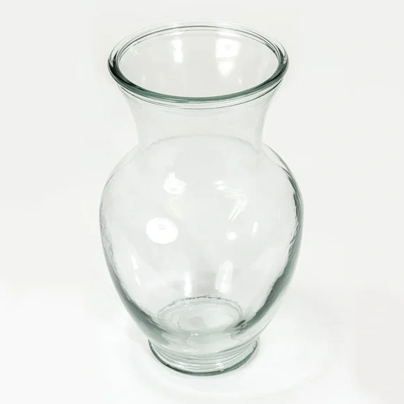 Clear Vase Decorative Glass Flower Vase Floral Arrangement Wedding Decor H8” D4”