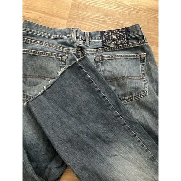 Lucky Brand Dungarees Mens Classic Fit Regular Jeans 36/29 Blue Raw Gem Cut Read
