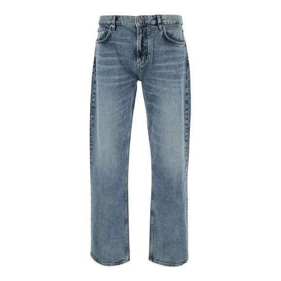 Emporio Armani Men Straight Leg In Catone Steetch With Cotton And Blue Men