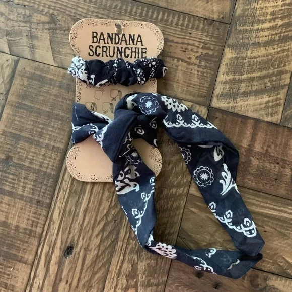 Natural Life Black Bandana Scrunchie Combos