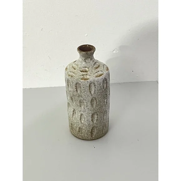 Unbranded Studio Pottery Bud Vase  Brown Speckled Textured Ceramic‎