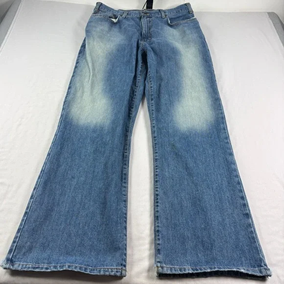 Vintage Abercrombie & Fitch Jeans Mens 36x34 Blue Bootcut Denim Y2K USA Made