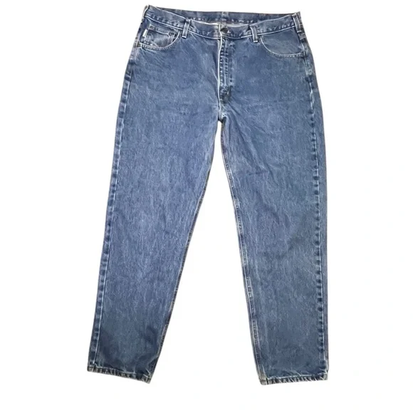 Carhartt Relaxed Fit Tapered Jeans Medium Wash 40x32