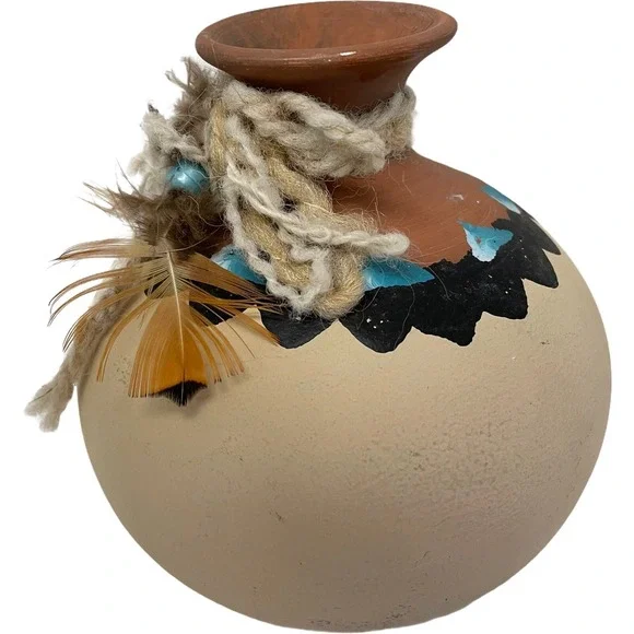 Earthtone Originals Weed Pot Vase Small Beige Terracotta Excellent Southwestern