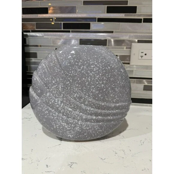 Vintage Vase Art Deco Splatter Ceramic Gray Home Decor