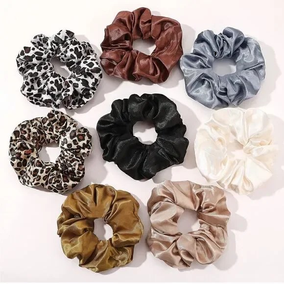 Colorful Silky Hair Scrunchies