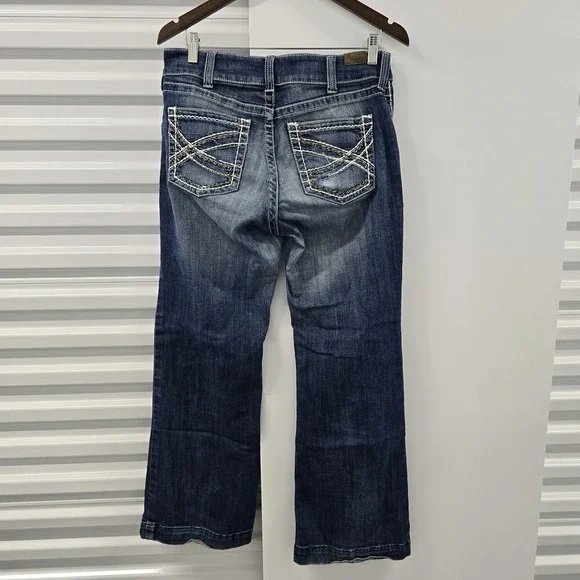 Ariat Denim Trouser Jeans Women 32x29 Medium Wash Bootcut Western Stretch