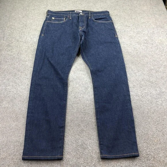 Ace Rivington Jeans Mens 33x30 Blue Dark Wash Slim Taper Denim Pants Casual