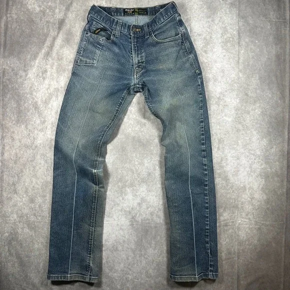 Ariat Rebar M5 Straight Leg Jeans Men 31x36 Medium Wash Durable Workwear Western