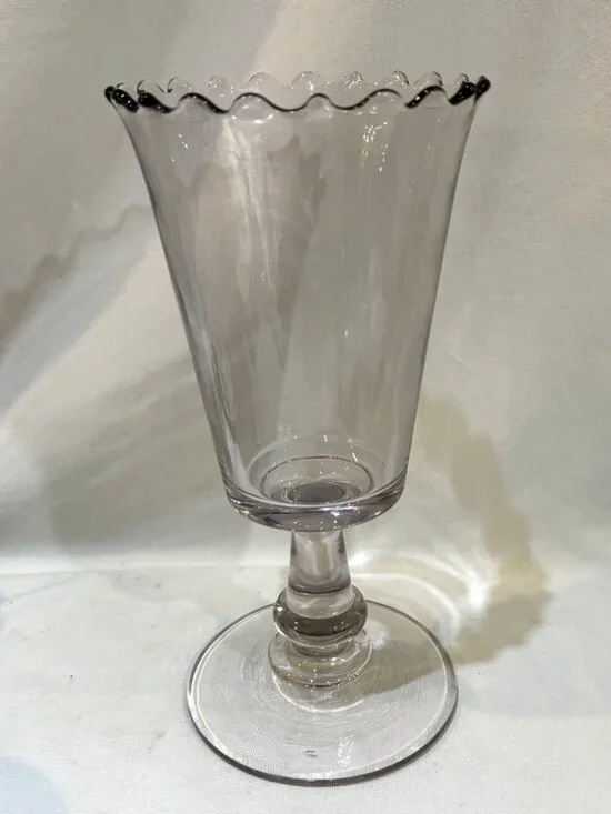 EAPG Glass Celery Vase Clear Glass with Purple Tint Vintage