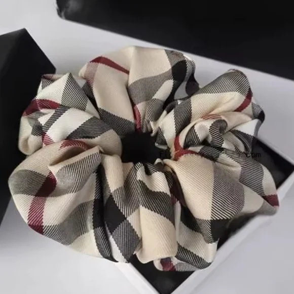 Plaid Scrunchie Hair Accessory