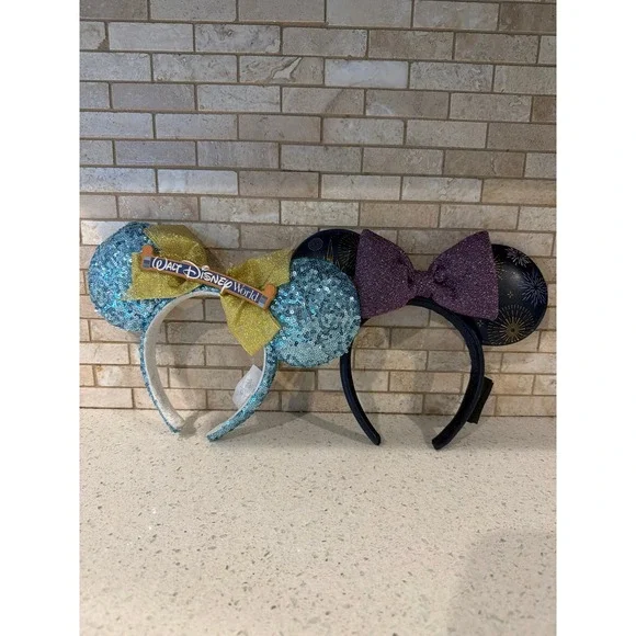 Disney Mickey Minnie Mouse Ears‎ Headband Bundle