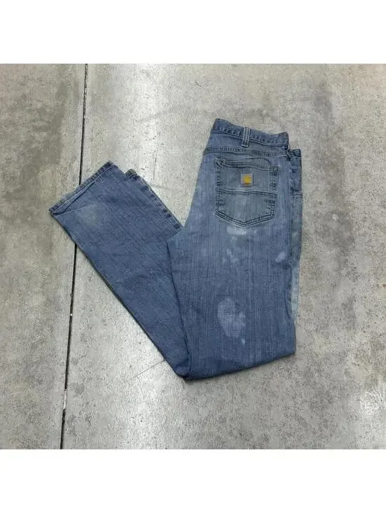vintage carhartt blue relaxed fit jeans size 34 x 34