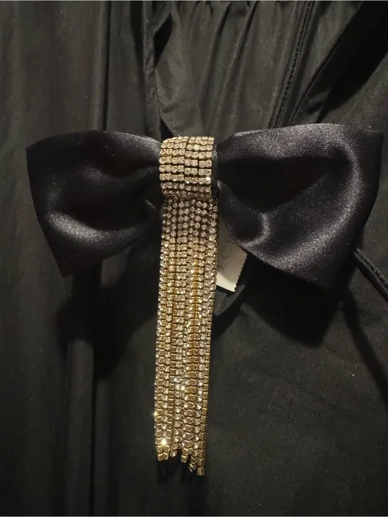 NWT J.Crew satin and rhinestone hair bow (Item CE505)