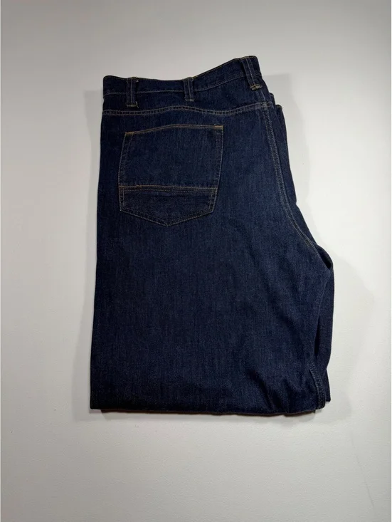 Foundry Supply Co Jeans Mens 46x32 Dark Wash Straight Leg Blue Denim