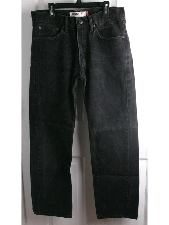 Levi's 505 Straight Fit Jeans Mens 31x30 Black Denim 100% Cotton