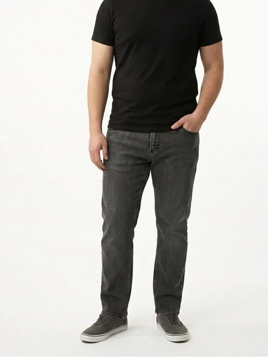 Bestn‎ Men's Slim Fit Black Faded Jeans Size 34 Denim 5-Pocket