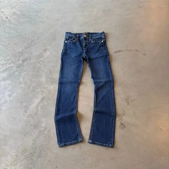 y2k darkwashed bootcut flared denim jeans