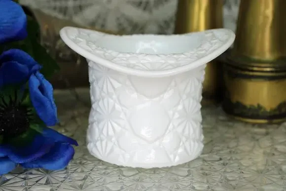 Milk Glass Fenton Top Hat Planter