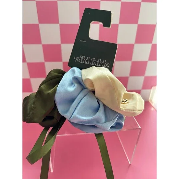 3 Silk Scrunchies