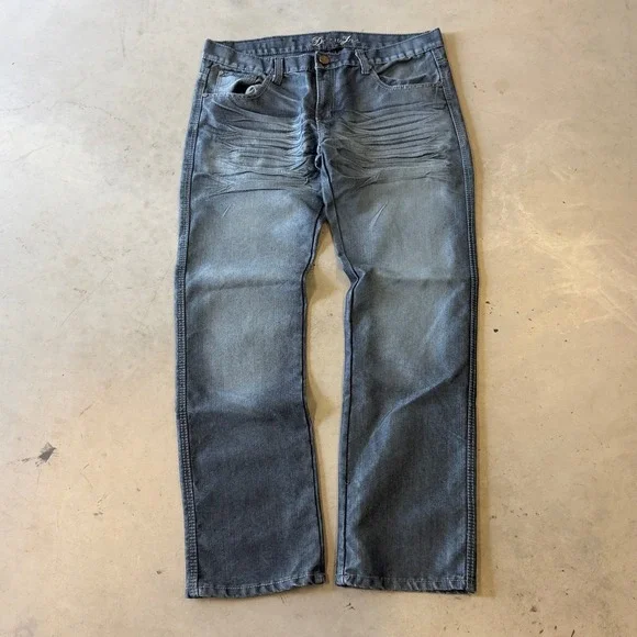 Decypher Mens Gray Straight Leg Denim Jeans Size 36x32 C7219