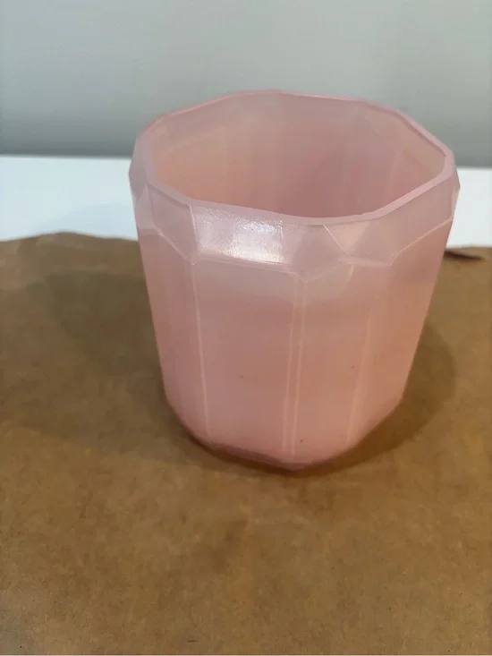 Pink Octagonal Tumbler Flower Vase