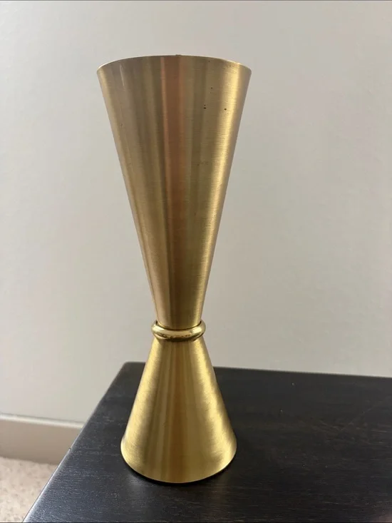 Vintage Solid Brass Vase Planter