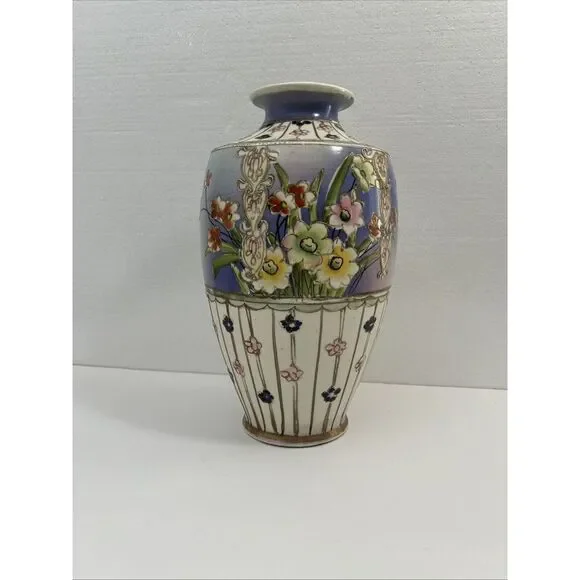 Vintage Hand Painted Urn Vase made in japan‎ 13