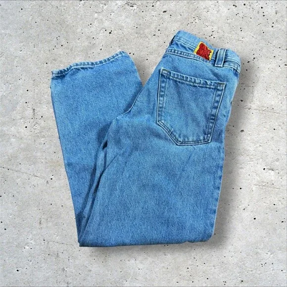 Empyre Baggy Skate Jeans Size 25 Blue Denim Loose Fit Skater Y2K Medium Wash