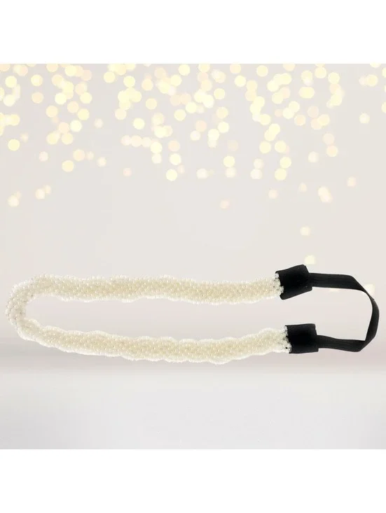 Braided Pearl Wedding Headband