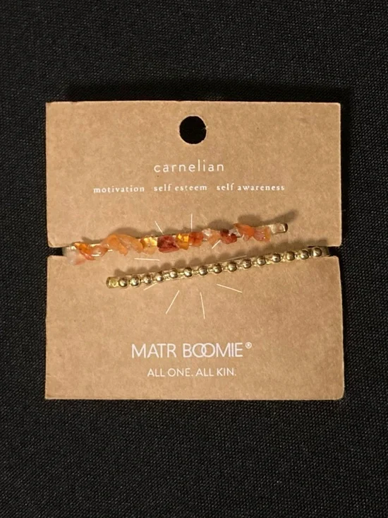⭐️ Matr Boomie Carnelian Crystals Indali Bobbie Pins Set Of 2