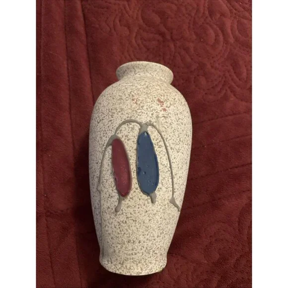 Vintage‎ Vase Retro Art Pottery MCM Sand Glaze Texture Mid Century Modern MCM