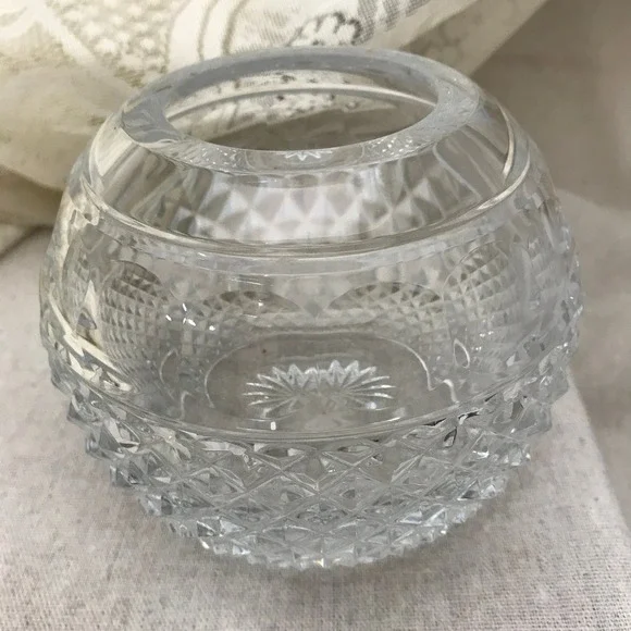 LENOX Crystal Pressed Glass, Round Vase, Heavy Crystal Vase‎
