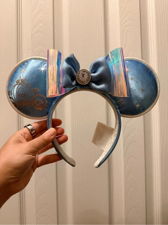 Disney Cinderella Blue Iridescent Mouse Ears Headband